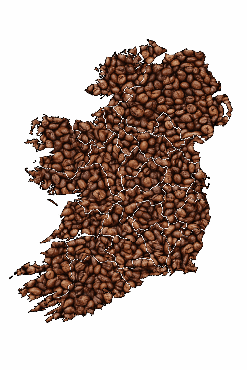 Map showing Republic of Ireland service area