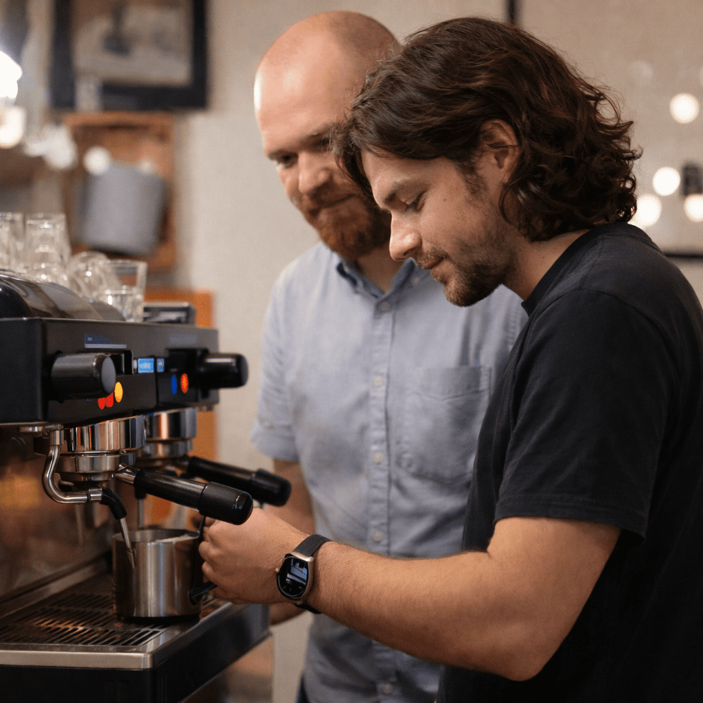 Coffee machine installation and staff training